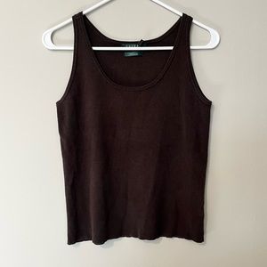 Ralph Lauren Knit Tank Top Brown M